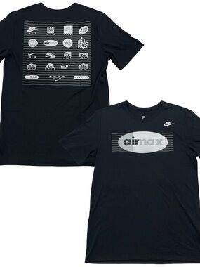 Nike Air Max Graphic Size M Black Tee (Retail $40)